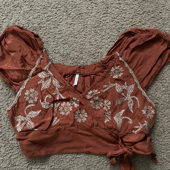 Free People Floral Crop top - Picture 1 of 3